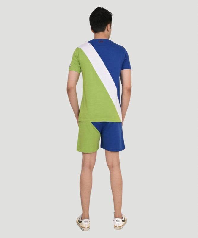 Indusvale Men's Multicolor Colorblock Regular Fit Shorts